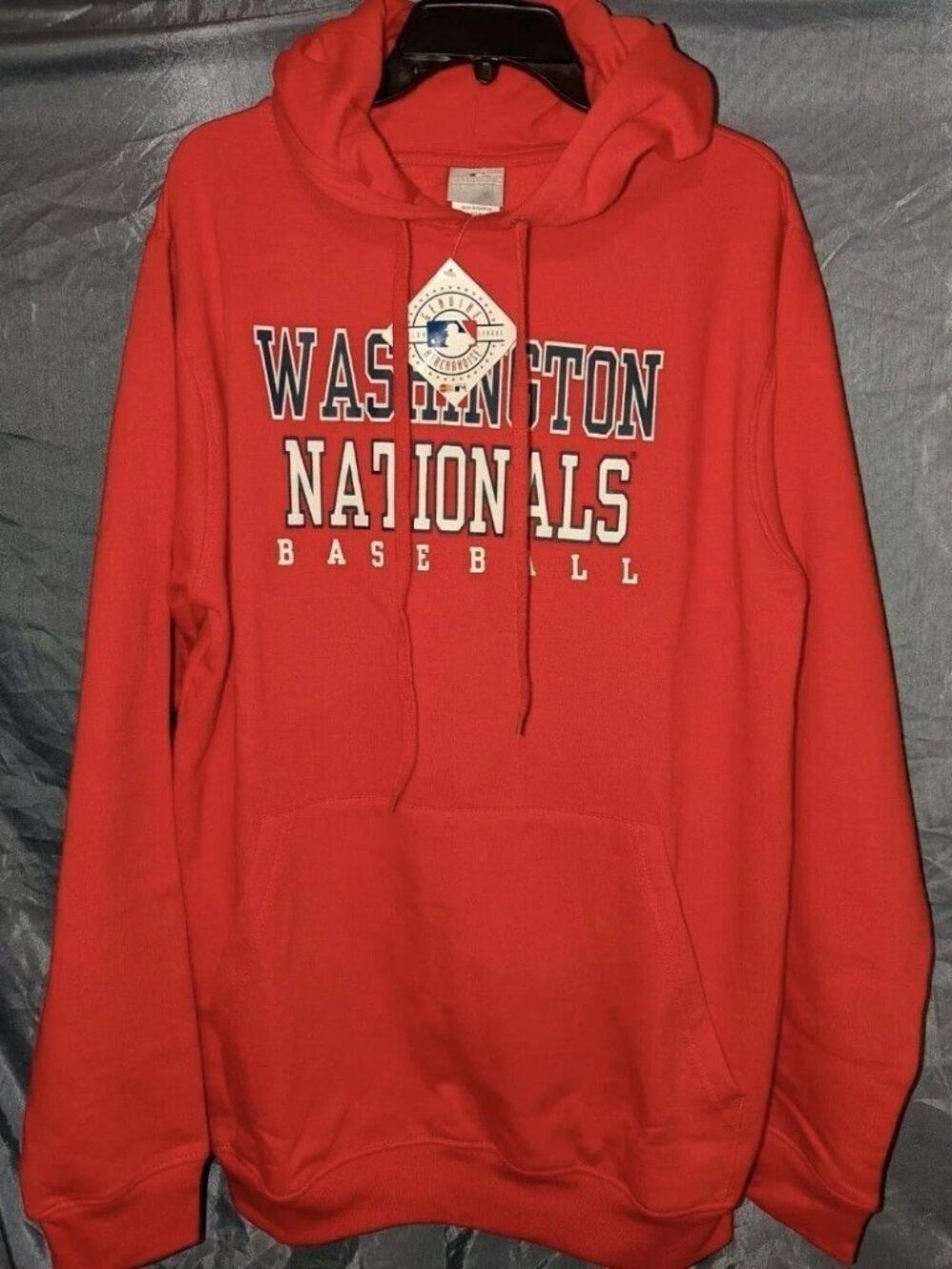 MLB Washington Nationals Men's Red Cotton Hoodie MT NWT